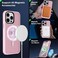 MOCCA Strong Magnetic for iPhone 12 Pro Max CaseCompatible with MagsafeGlass Screen ProtectorCamera Lens Protector Slim Thin Shockproof Cover Phone Case for iPhone 12 Pro Max 67Pink