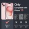 JETech Case for iPhone 15 61Inch NonYellowing Shockproof Phone Bumper Cover AntiScratch Clear Back Pink