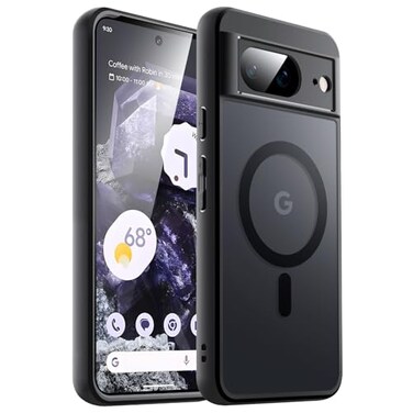 JETech Magnetic Case for Google Pixel 8 62Inch 2023 Compatible with MagSafe Translucent Matte Back Shockproof Phone Cover Obsidian