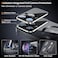 SIYUKBM Full Camera Protection Mechanical LockMagnetic Privacy Case for iPhone 15 Pro MaxCompatible with MagSafeCD Metal Ring Full Body Shockproof Metal Bumper 9H Anti Peeping Glass CoverBlack