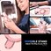 Pmteyoim Magnetic for iPhone 15 Case with Invisible StandCompatible with MagSafeFull Camera Lens ProtectorMilitary Drop Protection Shockproof Not Yellowing Clear Slim Soft for Women Men Pink