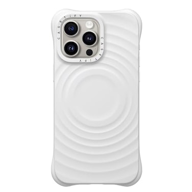 CASETiFY Ripple iPhone 15 Pro Max Case 2X Military Grade Drop TestedWave TexturedCompatible with Magsafe White