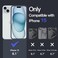 JETech Case for iPhone 15 61Inch NonYellowing Shockproof Phone Bumper Cover AntiScratch Clear Back Blue