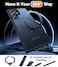 TORRAS 360 Spin Magnetic Stand for Samsung Galaxy S24 Ultra Case Fit for Magsafe Military Grade Shockproof Slim Protective S24 Ultra Case with Kickstand Ring Holder Ostand 360 Spin Black