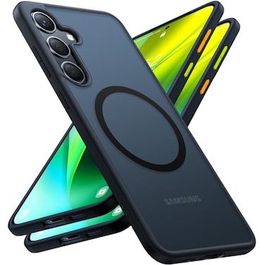 TORRAS Magnetic Shockproof Designed for Samsung Galaxy S24 Plus Case Military Grade Drop Tested Compatible with MagSafe Translucent Slim Hard Protective Case for S24 Plus Case Black