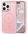 MOCCA Strong Magnetic for iPhone 14 Pro Case Compatible with Magsafe13FT Military Drop Protection Slim Translucent Matte Shockproof Case for iPhone 14 Pro Phone Case 61 Pink