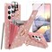 Casewind for Samsung Galaxy S24 Ultra Case Walletwith Screen Protector Camera Lens Protector Glitter 5 Card Holder 360Rotation Ring Stand Shockproof Cover for Samsung S24 UltraRose Gold2024