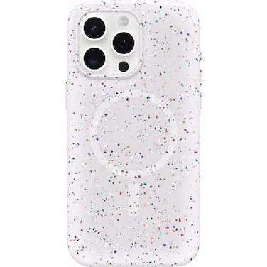 OtterBox Core Series for MagSafe for iPhone 15 Pro Max Sprinkles White Sleek Rubber Design Smooth Finish Camera Bumpers and Protective Screen Lip UltraThin Sleek iPhone Case