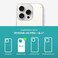 Tech21 Evo Crystal for iPhone 15 Pro Compatible with MagSafe Impact Protection Case White Titanium