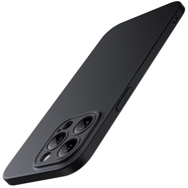 JETech Slim Case for iPhone 15 Pro Max 67Inch with Camera Lens Full Cover Protection UltraThin Lightweight Matte Finish Minimalist Protective Phone Cover Black Titanium