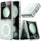 JETech Magnetic Case for Samsung Galaxy Z Flip 5 Compatible with MagSafe Accessories Transparent Hard PC Protective Phone Cover AntiScratch Clear