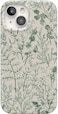Casely iPhone 15 Case Sage Garden Green Floral Compatible with MagSafe Classic Ultra Slim Design