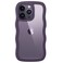 JETech Cute Case for iPhone 14 Pro 61Inch Wave Frame Curly Shape Shockproof Phone Cover for Women and Girls Clear Hard PC Back Deep Purple