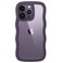 JETech Cute Case for iPhone 14 Pro 61Inch Wave Frame Curly Shape Shockproof Phone Cover for Women and Girls Clear Hard PC Back Deep Purple