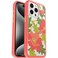 OtterBox iPhone 15 Pro MAX Only Symmetry Series Clear Case QUILTED POPPIES Red snaps to MagSafe ultrasleek raised edges protect camera screen
