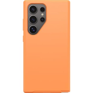OtterBox Samsung Galaxy S24 Ultra Symmetry Series Case Sunstone Orange UltraSleek Wireless Charging Compatible Raised Edges Protect Camera Screen