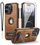 WTCASE Magnetic for iPhone 14 Pro Max Leather CaseBuiltin Invisible Stand Compatible with Magsafe Protective Slim Kickstand Compatible with iPhone 14 Pro Max 2022 67 Brown