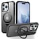 SKYLMW Compatible with iPhone 14 Pro Max Case with Invisible Magnetic ORing Stand MilitaryGrade Translucent Case for iPhone 14 ProMax 67 Compatible with MagSafeGreat Grip Feeling Black