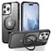 SKYLMW Compatible with iPhone 14 Pro Max Case with Invisible Magnetic ORing Stand MilitaryGrade Translucent Case for iPhone 14 ProMax 67 Compatible with MagSafeGreat Grip Feeling Black