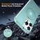 CHAOFEnG Magnetic Compatible with iPhone 15 Pro Max Case with Stand Military Grade Drop TestedCompatible with Magnet Ring Translucent Slim Hard Back Soft Edge Teal Green