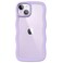 JETech Cute Case for iPhone 14 Plus 67Inch Wave Frame Curly Shape Shockproof Phone Cover for Women and Girls Clear Hard PC Back Purple