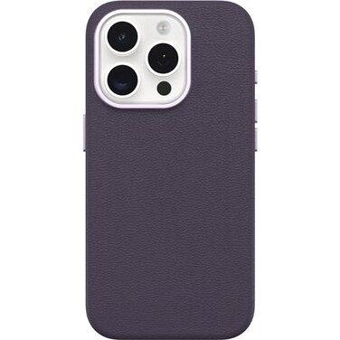 OtterBox iPhone 15 Pro Symmetry Cactus Leather for MagSafe Plum Luxe Purple Sustainably Sourced Snaps to MagSafe UltraSleek Slim Premium Protective iPhone Case