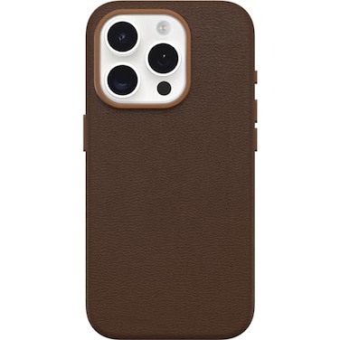 OtterBox iPhone 15 Pro Symmetry Series Cactus Leather for MagSafe Rich Adobe Brown Sustainably Sourced Snaps to MagSafe UltraSleek Slim Premium Protective iPhone Case