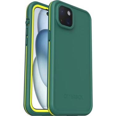 OtterBox iPhone 15 Plus and iPhone 14 Plus FR Series Waterproof Case with MagSafe Designed by LifeProof PINE Green waterproof 60 recycled plastic sleek and stylish