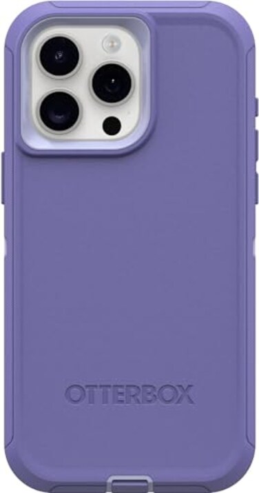 OtterBox iPhone 15 Pro Max Only Defender Series Case Mountain Majesty Purple Case Only Screenless Rugged Durable with Port Protection NonRetail Packaging