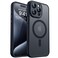 CANSHN Magnetic Compatible with iPhone 15 Pro Case Upgraded Full Camera Protection Compatible with Magsafe Translucent Matte Shockproof Protective Phone Case Cvoer 61 inch Black