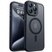 CANSHN Magnetic Compatible with iPhone 15 Pro Case Upgraded Full Camera Protection Compatible with Magsafe Translucent Matte Shockproof Protective Phone Case Cvoer 61 inch Black