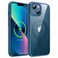 JETech Magnetic Case for iPhone 13 mini 54Inch Compatible with MagSafe Shockproof Phone Bumper Cover Solid Color Matte TPU Frame AntiScratch Clear Back Blue