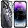 SPIDERCASE Only Designed for iPhone 14 Pro Case WaterproofBuiltin Lens Screen Protector Full Heavy Duty Protection12FT Military Shockproof Dustproof AntiScratched Phone CaseBlackClear