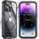 SPIDERCASE Only Designed for iPhone 14 Pro Case WaterproofBuiltin Lens Screen Protector Full Heavy Duty Protection12FT Military Shockproof Dustproof AntiScratched Phone CaseBlackClear