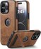 KSELF Leather Case for iPhone 14 Pro Max Case Protective Slim with Kickstand Shockproof Phone Cases Builtin Invisible Stand Compatible with iPhone 14 Pro Max 67 Brown for iPhone 14 Pro max