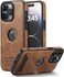 KSELF Leather Case for iPhone 14 Pro Max Case Protective Slim with Kickstand Shockproof Phone Cases Builtin Invisible Stand Compatible with iPhone 14 Pro Max 67 Brown for iPhone 14 Pro max