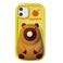 QoKcoahn Case Compatible with iPhone 11Cute 3D Kawaii Funny Cartoon Capybara Blowing Bubbles Cover for Women Girls Soft Silicone Gel Drop Protector