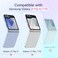 JETech Case for Galaxy Z Flip7FE 2025 Z Flip 6 2024 Crystal Transparent Hard PC Shell AntiScratch Shockproof Slim Protective Phone Cover Clear