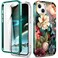 Turquiase Cute Flower Case for iPhone 15 61 inch Built with Screen Protector Lightweight and Stylish Full Body Shockproof Protective Rugged TPU Case for WomenGirls
