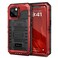 Mitywah Waterproof Case for iPhone 14 Heavy Duty Shockproof Case with Builtin Screen Protector Full Body Underwater Protective Metal Case 61 inch Red