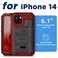 Mitywah Waterproof Case for iPhone 14 Heavy Duty Shockproof Case with Builtin Screen Protector Full Body Underwater Protective Metal Case 61 inch Red
