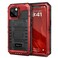 Mitywah Waterproof Case for iPhone 14 Heavy Duty Shockproof Case with Builtin Screen Protector Full Body Underwater Protective Metal Case 61 inch Red