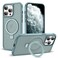 SKYLMW Compatible with iPhone 11 Pro Max Case with Invisible Magnetic ORing Stand MilitaryGrade Translucent Case for iPhone 11 ProMax 65 Compatible with MagSafeGreat Grip Feeling Blue