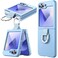 JETech Case ONLY for Galaxy Z Flip7FE 2025 Z Flip 6 2024 with Ring Hard PC Slim Shockproof AntiScratch Protective Phone Cover Blue
