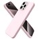 ORNARTO Compatible with iPhone 15 Pro Max Case 67 Slim Liquid Silicone 3 Layers Soft Gel Rubber Shockproof Protective Phone Case with AntiScratch Microfiber LiningChalk Pink