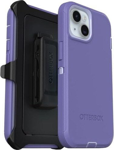 OtterBox iPhone 15 iPhone 14 iPhone 13 Only Defender Series Case Mountain Majesty Rugged Durable with Port Protection Holster Clip Includes NonRetail Packaging