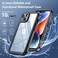 SPIDERCASE for iPhone 14 Case Waterproof Builtin Lens Screen Protector Full Heavy Duty Protection 12FT Military Shockproof Dustproof AntiScratched Phone CaseBlackClear