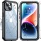 SPIDERCASE for iPhone 14 Case Waterproof Builtin Lens Screen Protector Full Heavy Duty Protection 12FT Military Shockproof Dustproof AntiScratched Phone CaseBlackClear