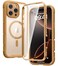 Diaclara Magnetic Designed for iPhone 16 Pro Max Case Full Body Rugged with Touch Sensitive AntiScratch Screen Protector Compatible with MagSafe Soft Bumper Case for iPhone 16 Pro Max 69 Brown