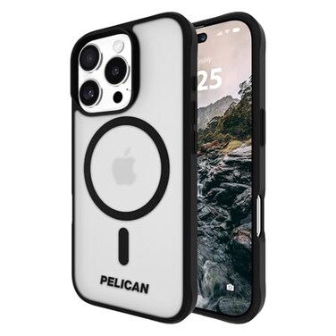 Pelican Ranger iPhone 16 Pro Case Compatible with MagSafe Rugged Magnetic Phone Case with 12ft MilitaryGrade Drop Protection Heavy Duty Phone Cover for iPhone 16 Pro Frosted Clear